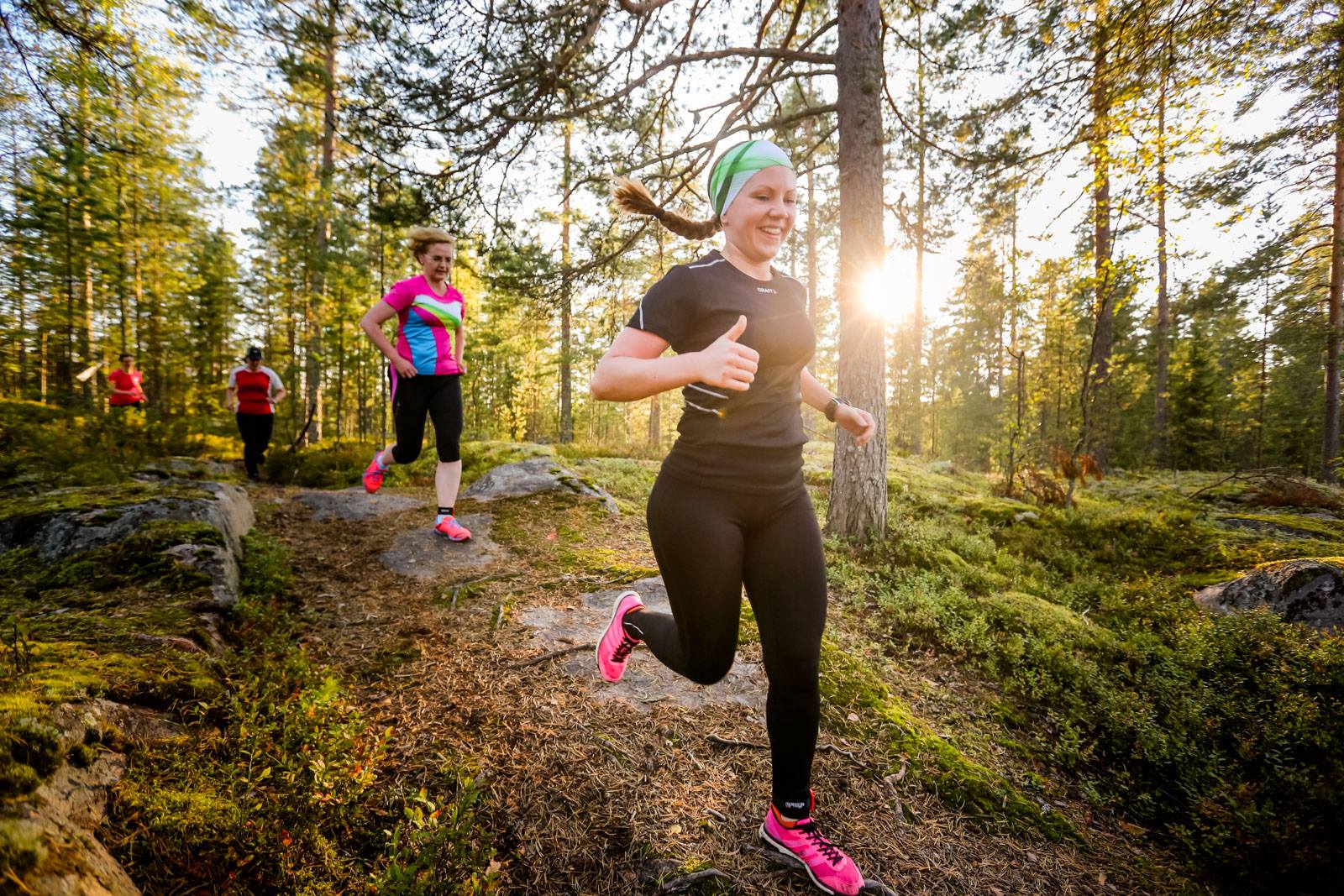 Intoa ja iloa Kuopio Trail Cupin finaalin poluilla. Kuva: Aapo Laiho