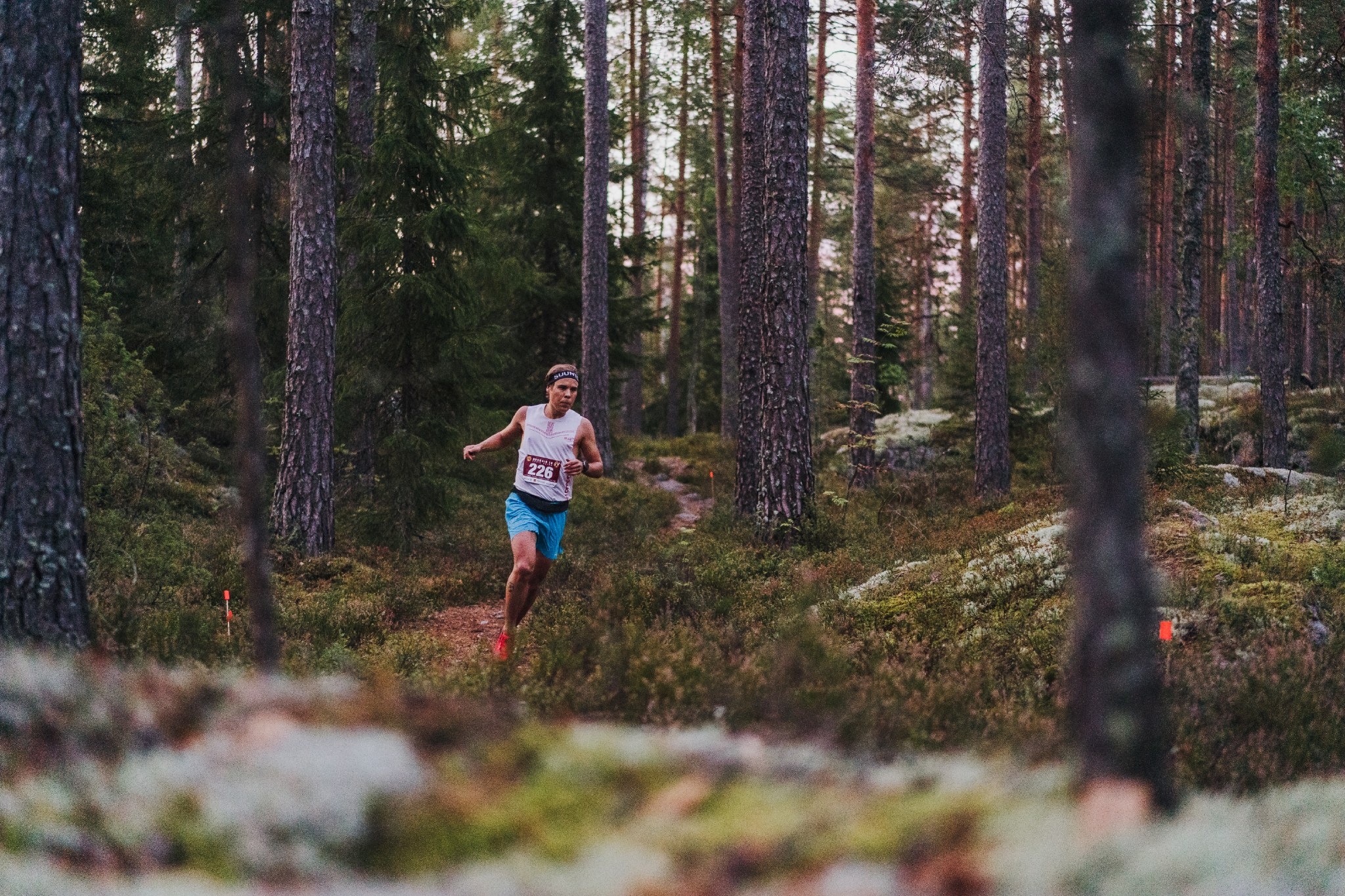 Juuso Simpanen Nuuksio Classic -kilpailun ultramatkan voittaja Kuva: Jaakko Posti