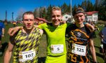 Bodom Trail, 5.5.2016, Pirttimäki, Espoo: Miesten 21km sarjan kolme parasta (v-o) Janne Mononen, Henri Ansio ja Antti Parjanne